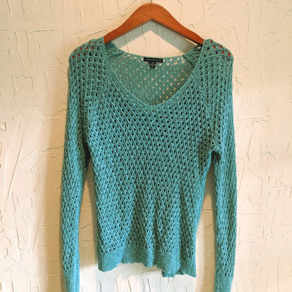 American Eagle Crochet Detailed Sweater